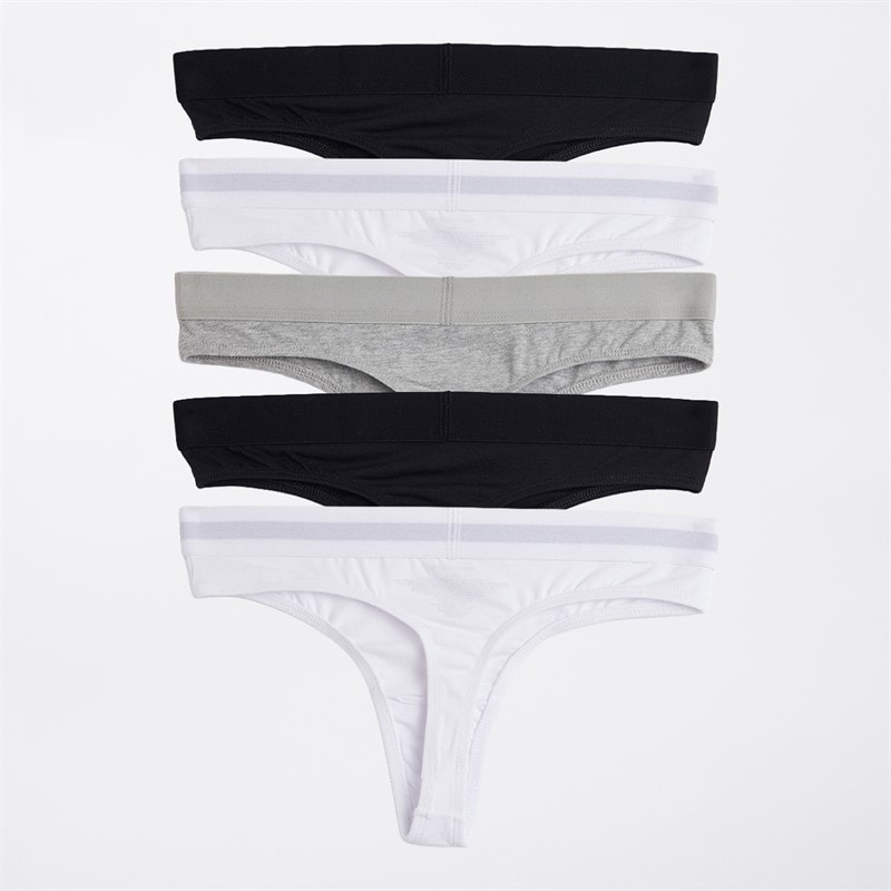 Womens Five Pack Thongs Multi 1 - Image 3