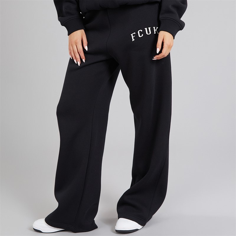 French Connection Womens FCUK Collegiate Joggers Midnight/White/Black - Image 1