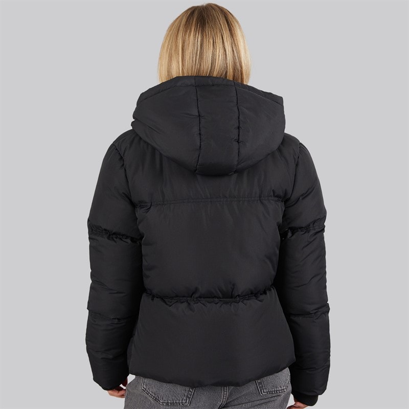 Womens Row Short Puffer Coat Black - Image 2