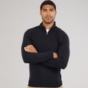 Mens Cash Half Zip Jumper Marine
