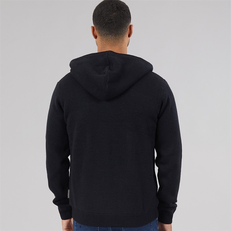 Mens Zip Hooded Borg Jumper Marine - Image 2
