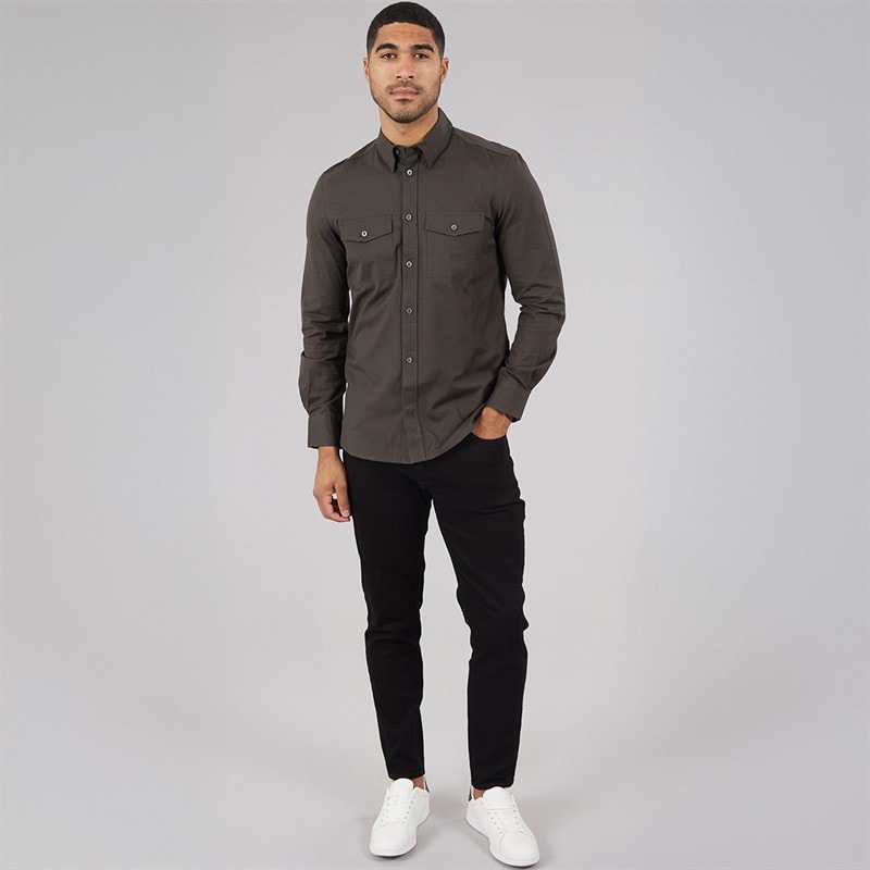Mens Tapered Fit Jeans BLK1 Black - Image 4
