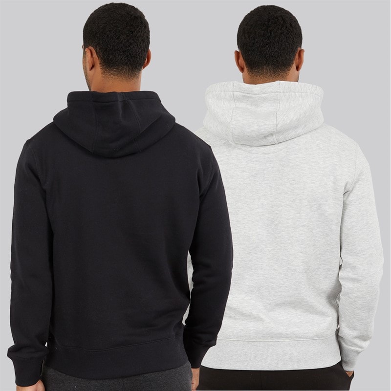 Mens Two Pack Hoodies Multi 3 Marine/Light Grey Marl - Image 2