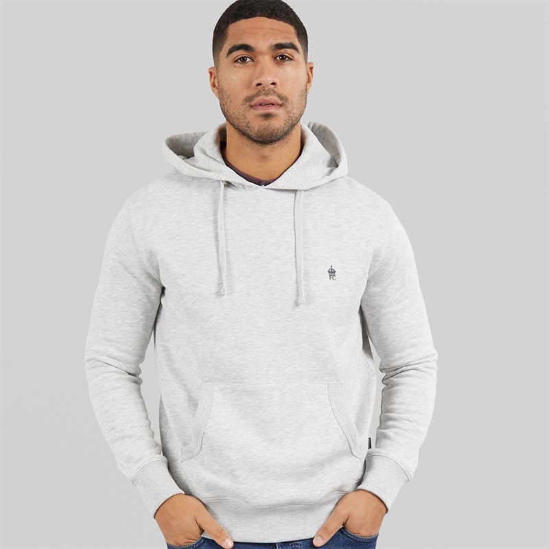 Mens FC Hoodie Light Grey Melange/Marine - Image 1