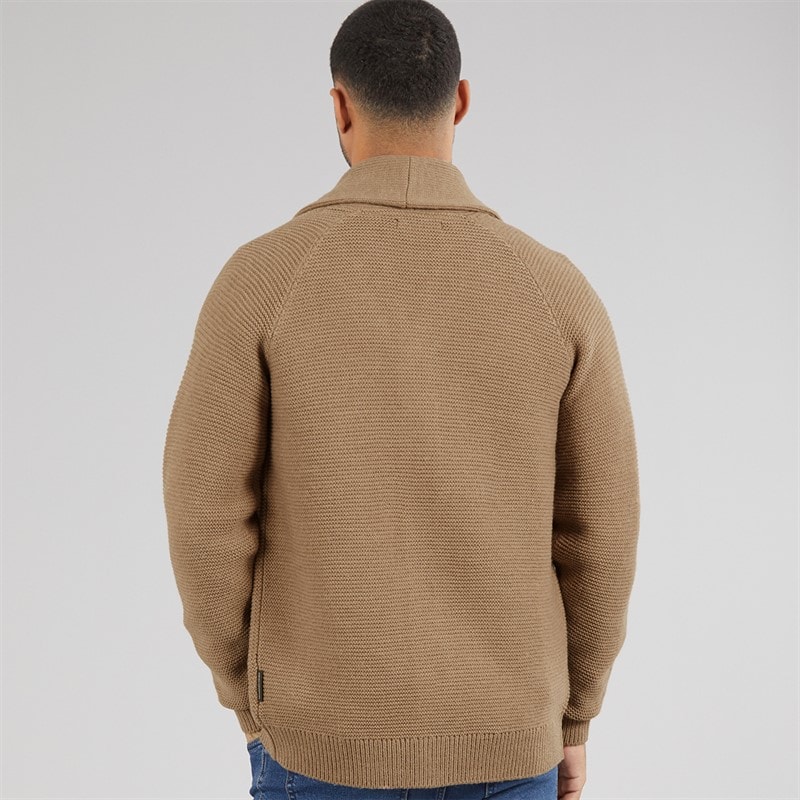 Mens 5 Shawl Cardigan ange Camel Melange - Image 2
