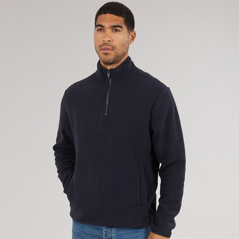 Mens Half Zip Fleece Marine - Image 3