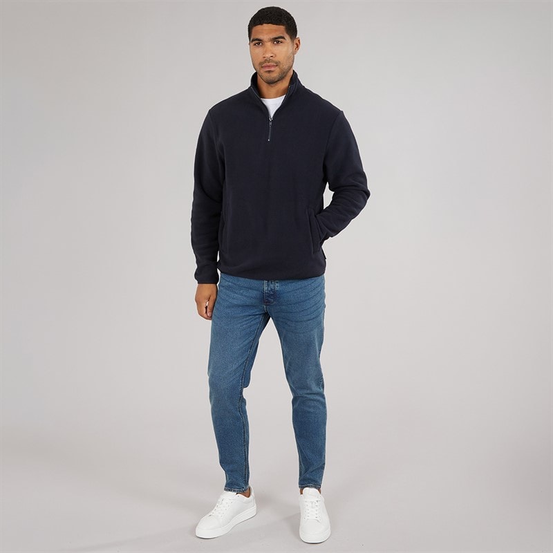 Mens Half Zip Fleece Marine - Image 4