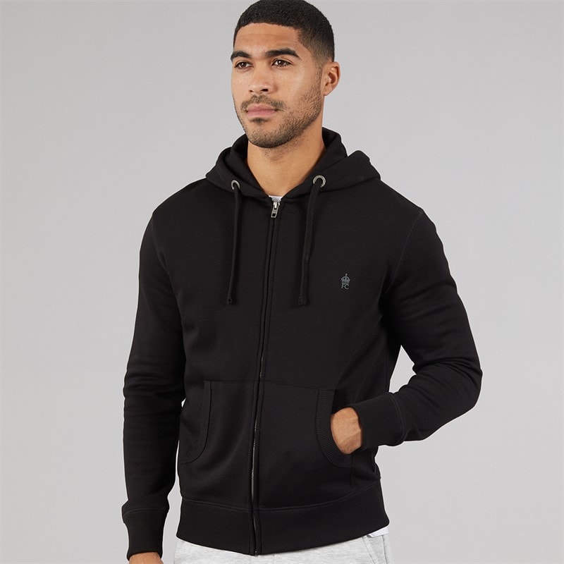Mens FC Zip Hoodie Black/Gunmetal - Image 3