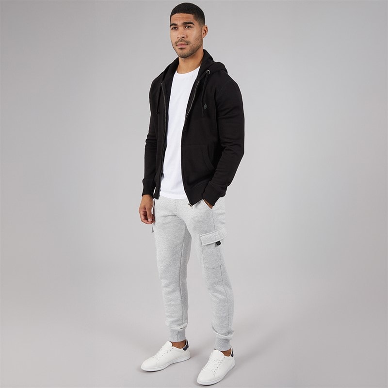 Mens FC Zip Hoodie Black/Gunmetal - Image 4