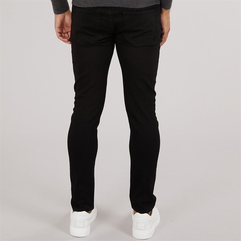 Mens Skinny Fit Jeans BLK1 Black - Image 2
