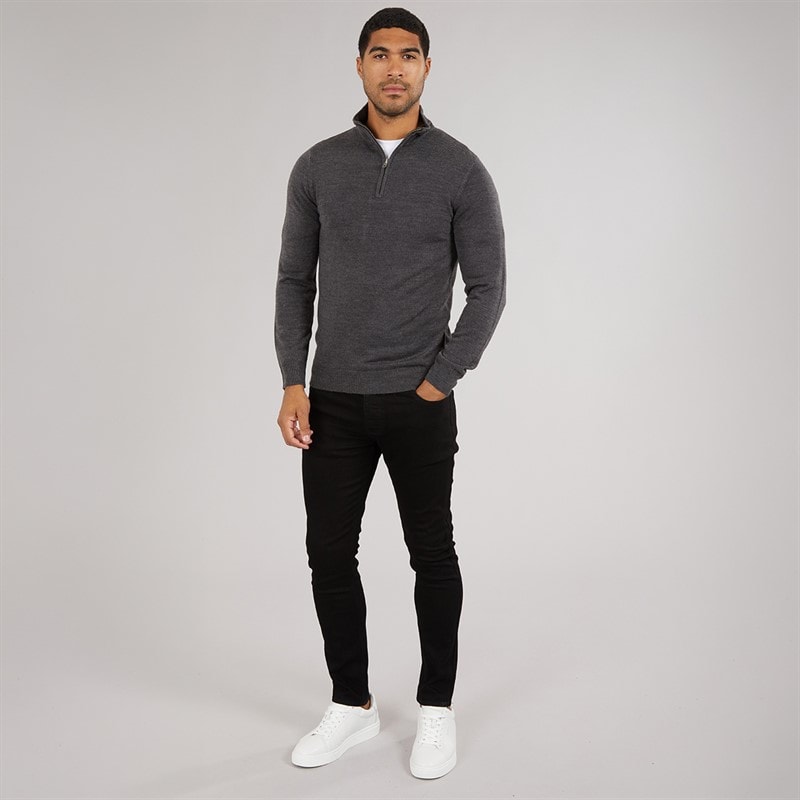 Mens Skinny Fit Jeans BLK1 Black - Image 4