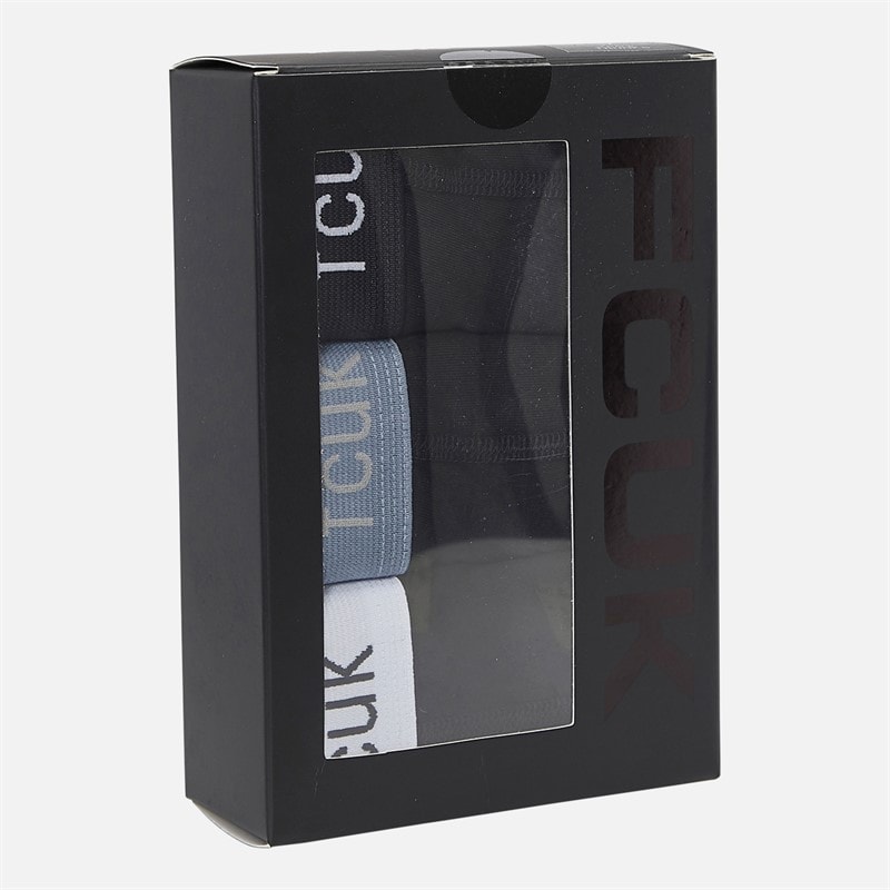Mens Three Pack FCUK Boxer Trunks FCUK 63 Black/Black/Black - Image 2