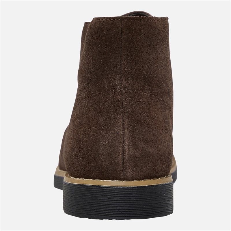 Mens Lace Up Chukka Shoes Chocolate Brown - Image 3
