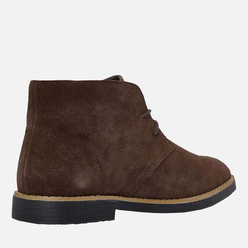 Mens Lace Up Chukka Shoes Chocolate Brown - Image 5