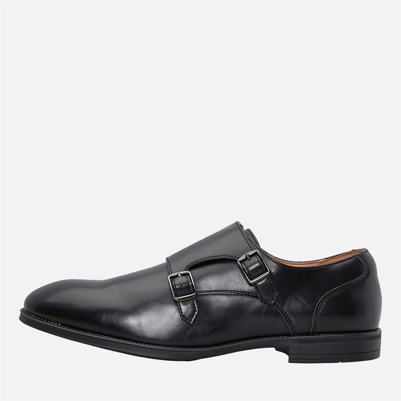 French Connection Mens Monk Shoes Black