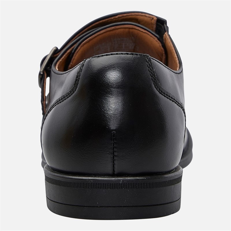 Mens Monk Shoes Black - Image 3