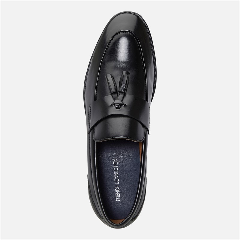 Mens Tassel Loafers Black - Image 4