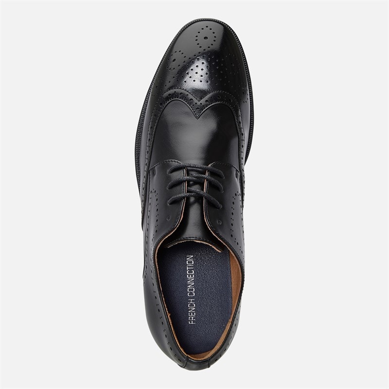 Mens Brogue Shoes Black - Image 4