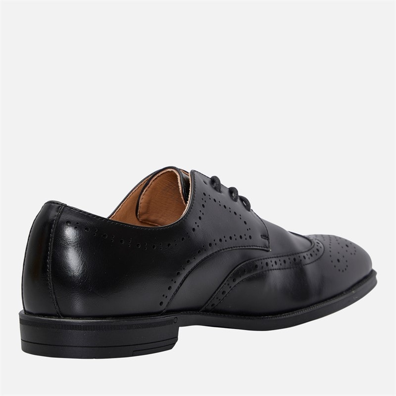 Mens Brogue Shoes Black - Image 5