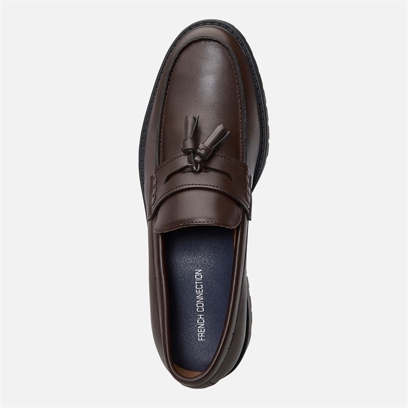Mens Chunky Tassel Loaferslate Dark Brown Chocolate - Image 4