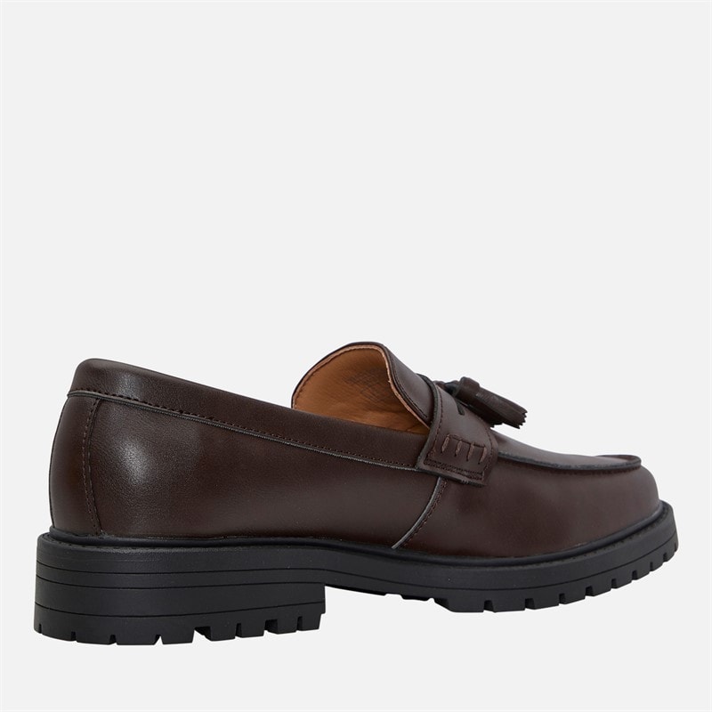 Mens Chunky Tassel Loaferslate Dark Brown Chocolate - Image 5