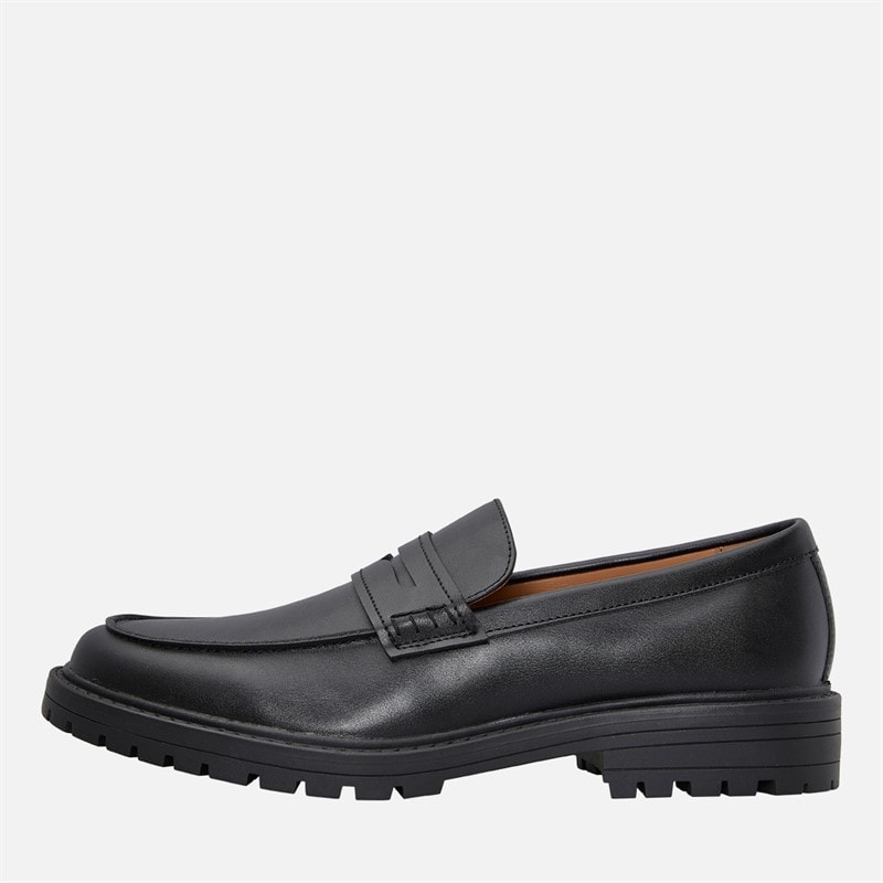 French Connection Mens Chunky Penny Loafers Black