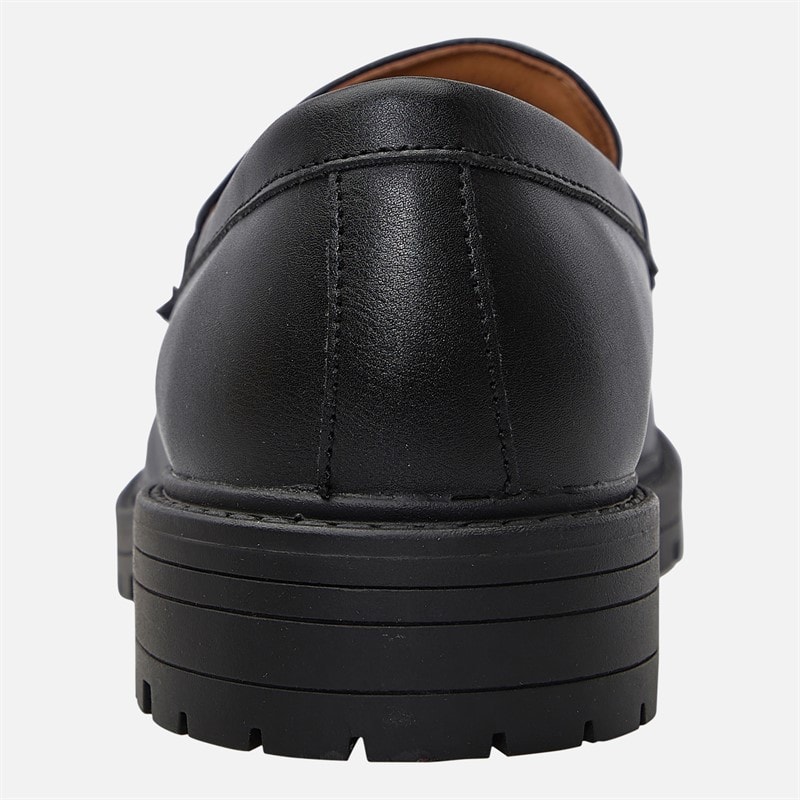 Mens Chunky Penny Loafers Black - Image 3