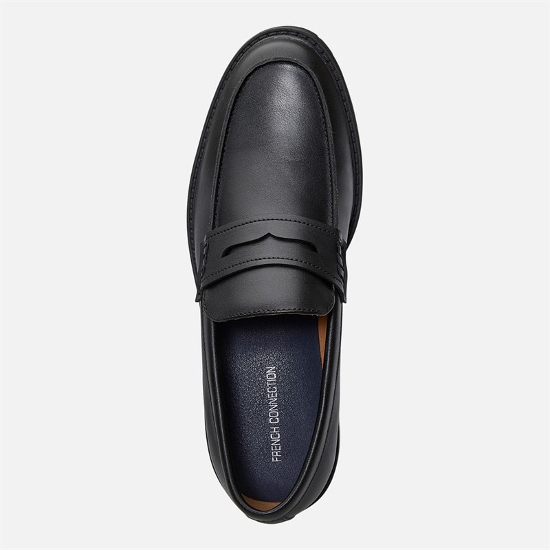 Mens Chunky Penny Loafers Black - Image 4