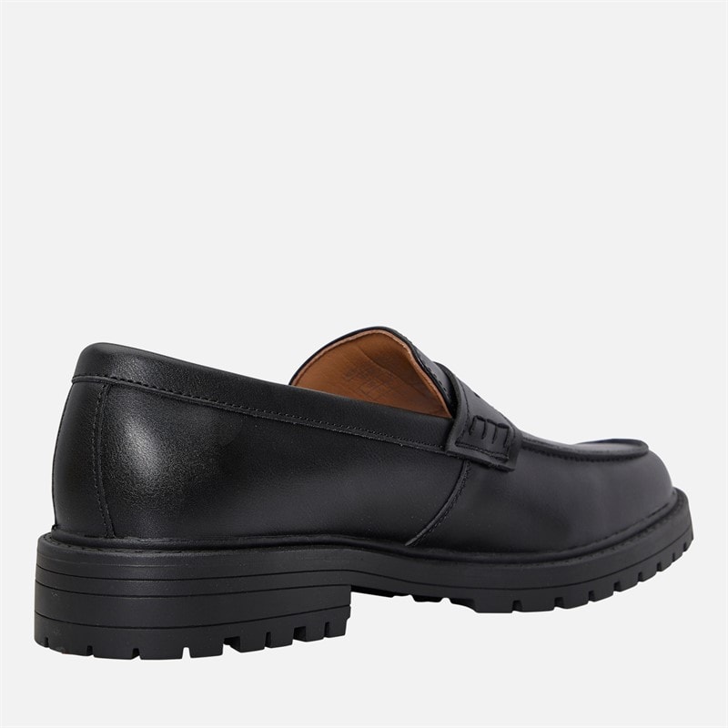 Mens Chunky Penny Loafers Black - Image 5
