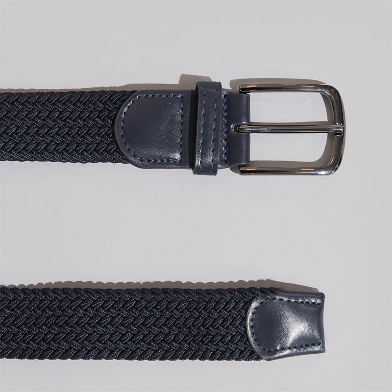 Mens Woven Elastic Belt Marine - Image 2