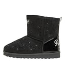 Junior Girls Star Huggy Boots Black