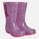Girls Glitter Wellies Lilac