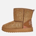 Junior Girls Star Huggy Boots Chestnut