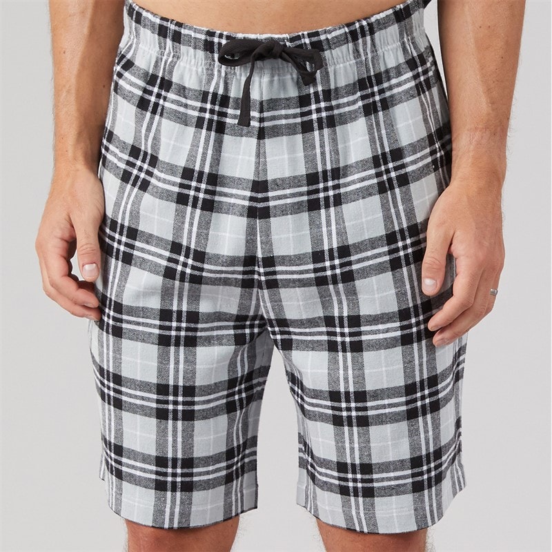 Mens Woven Shorts And Short Sleeve T-Shirt Set Black/Grey - Image 3