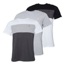 Mens Three Pack Colour Block T-Shirts Multi