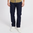 Mens Stretch Straight Fit Denim Jeans Rinse Wash
