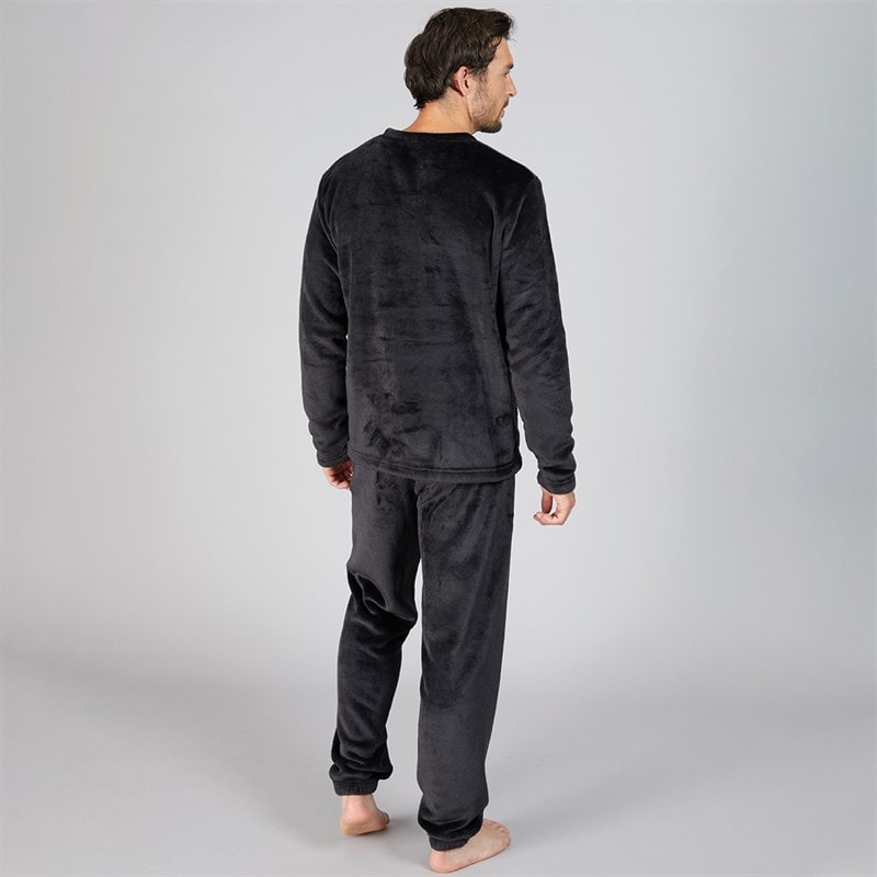 Mens Snuggle Lounge Set Black - Image 2