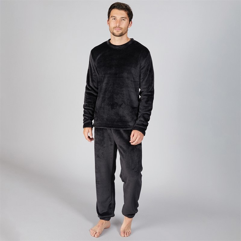 Mens Snuggle Lounge Set Black - Image 3