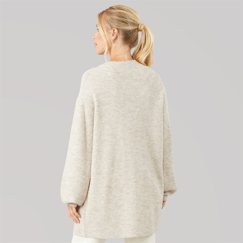 Womens Fisherman Cardigan Mink - Image 2