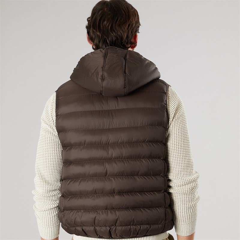 Mens Padded Gilet Brown - Image 2