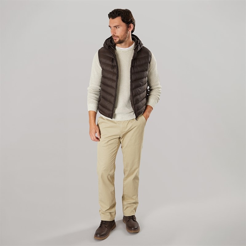 Mens Padded Gilet Brown - Image 3