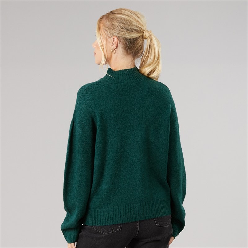 Womens Loose Fit Roll Neck Jumper Teal - Image 2