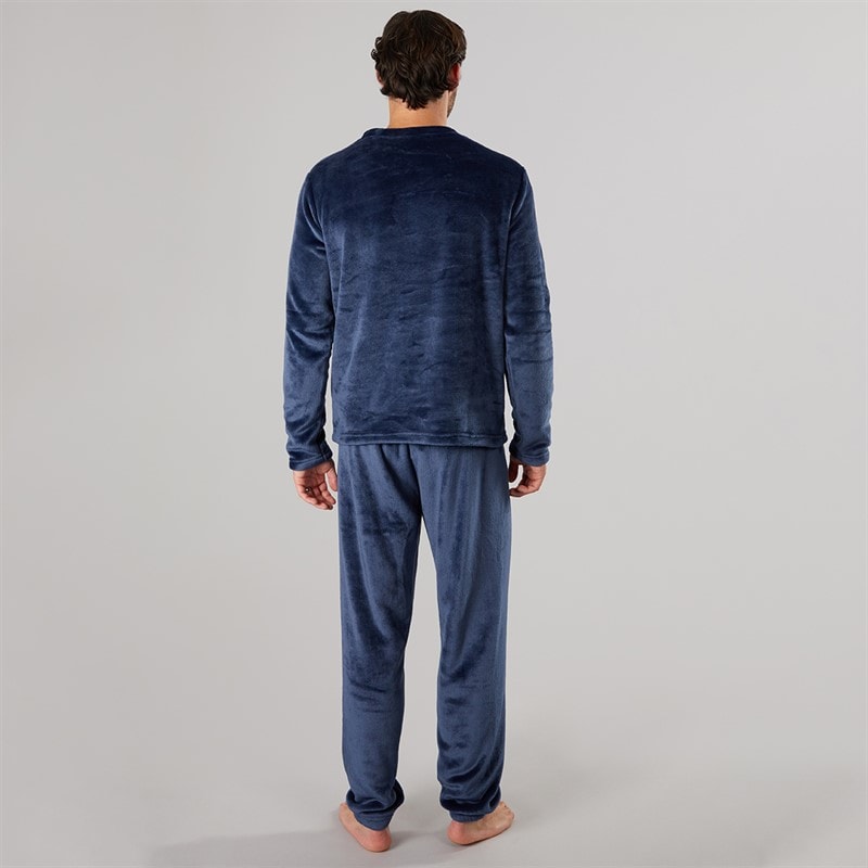 Mens Snuggle Lounge Set Navy - Image 2