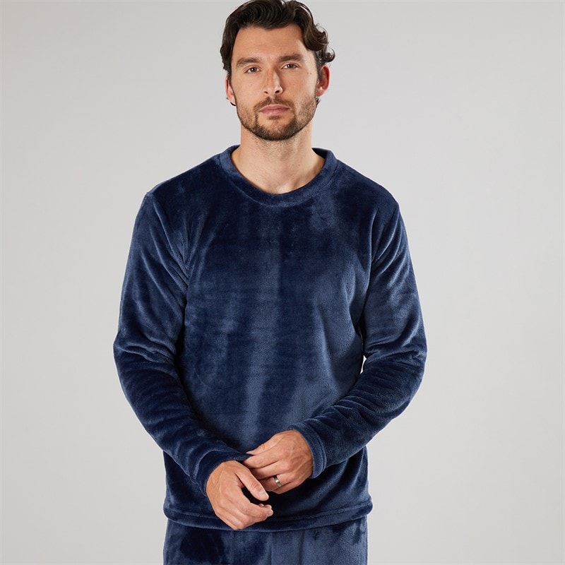Mens Snuggle Lounge Set Navy - Image 3