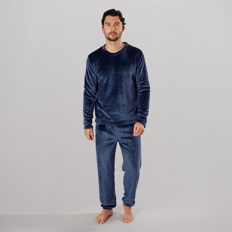 Mens Snuggle Lounge Set Navy - Image 4