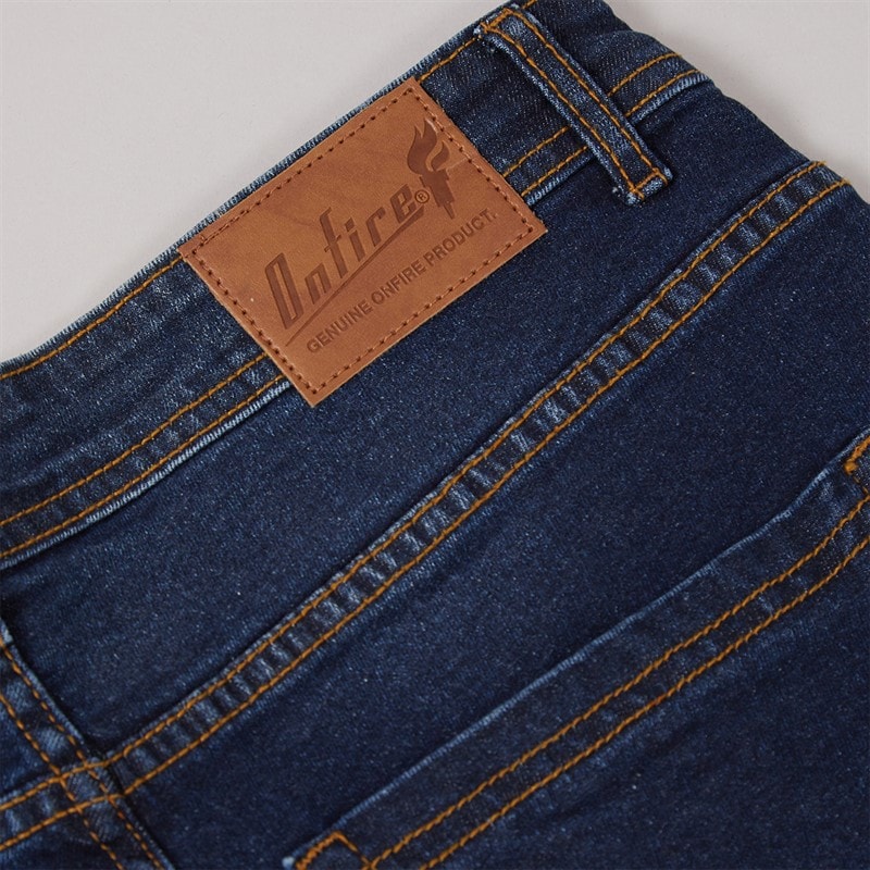 Mens Lonan Relaxed Straight Fit Denim Jeans Dark Wash - Image 3