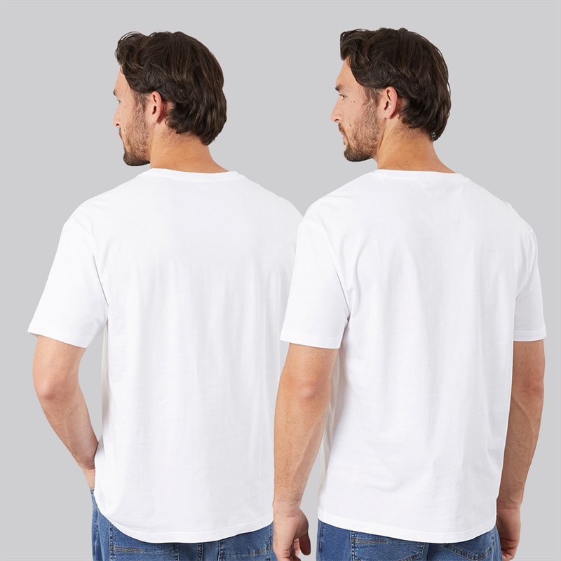 Mens Two Pack Printed T-Shirts Multi - Image 2