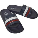 Mens Pier Retro Sliders Navy Stripe
