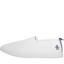 Mens Sabre Slip On Canvas Pumps White