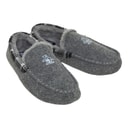 Mens Bedtime Tartan Moccasin Slippers Charcoal Grey